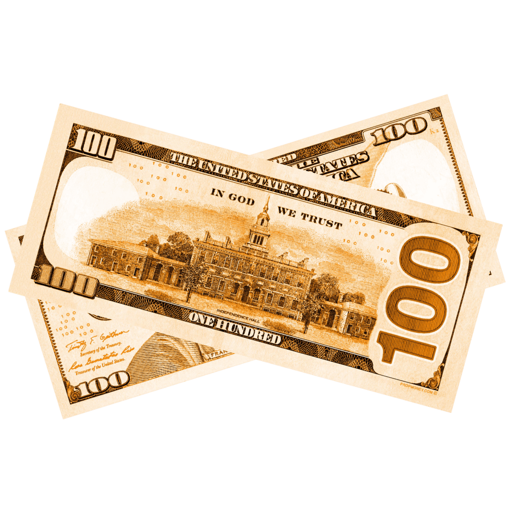 100x $100 New Series Orange Bills by Prop Money Inc