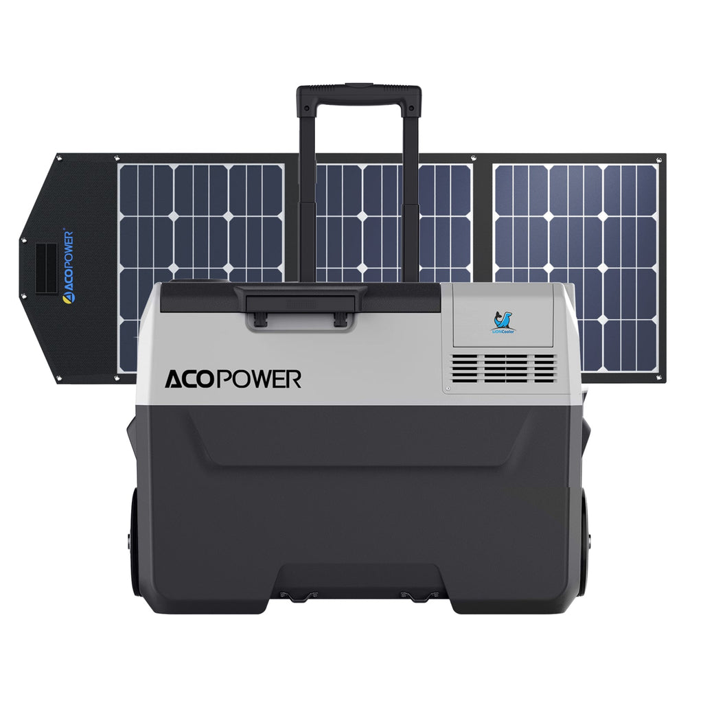 LiONCooler Pro Combo, PX30 Portable Solar Fridge Freezer (32 Quarts) and 90W Solar Panel by ACOPOWER
