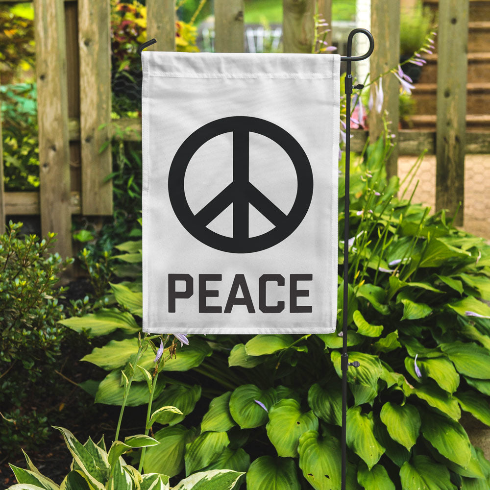 Peace Sign Garden Flag