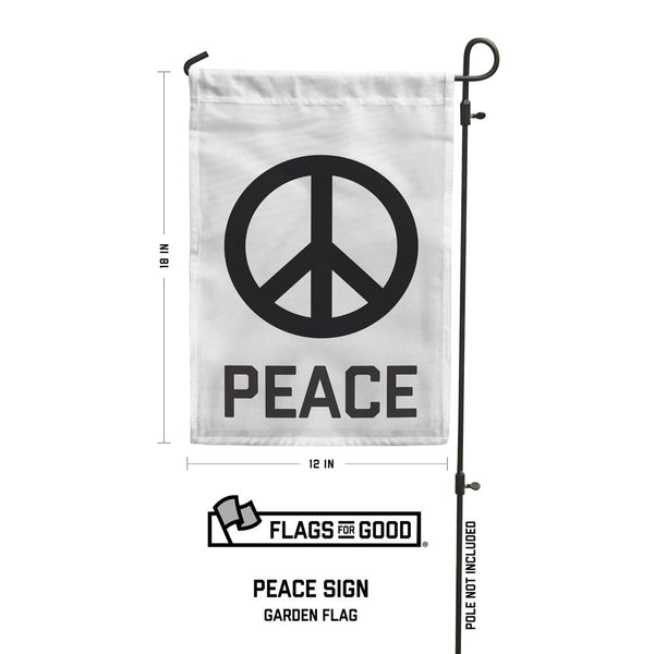 Peace Sign Garden Flag