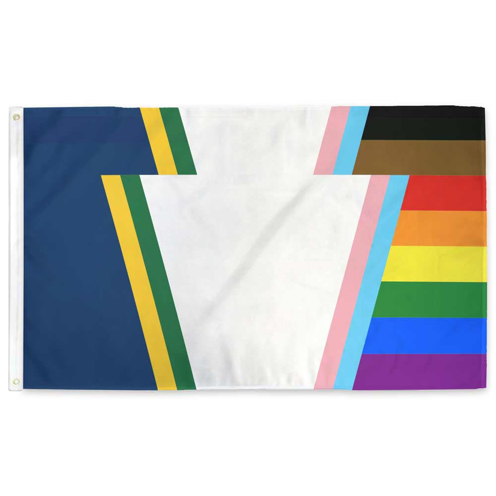 Rainbow Pennsylvania Keystone Flag by Flags For Good
