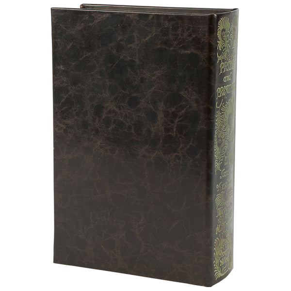 Pride And Prejudice Decorative Book Box | Faux Leather Wrap Book Shaped Storage Stash Trinket Box