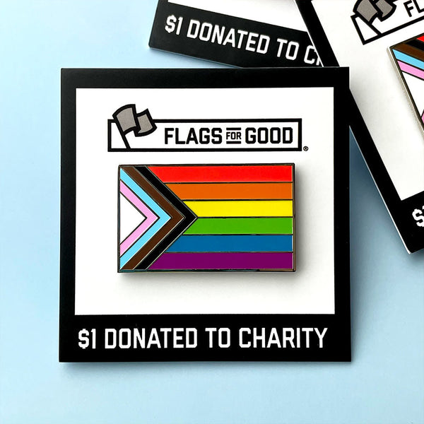 Progress Pride Flag Enamel Pin by Flags For Good