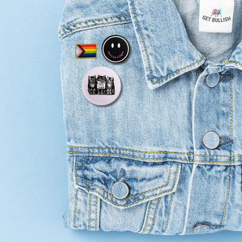 Progress Pride Flag Pin | LGBTQ Rainbow Flag Gold and Enamel Pin Brooch