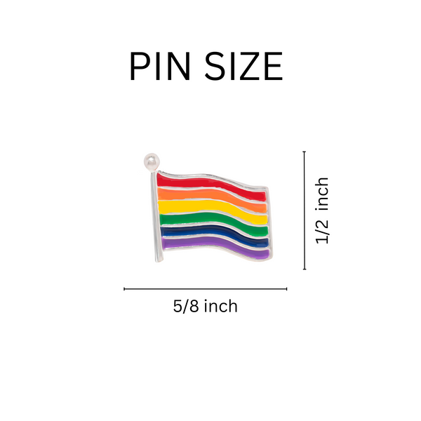 Small Rainbow Flag LGBTQ Pride Lapel Pins by Fundraising For A Cause