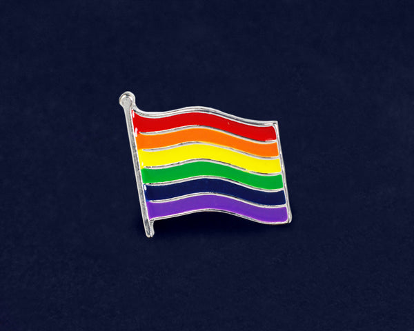 Large Rainbow Flag LGBTQ Pins by Fundraising For A Cause