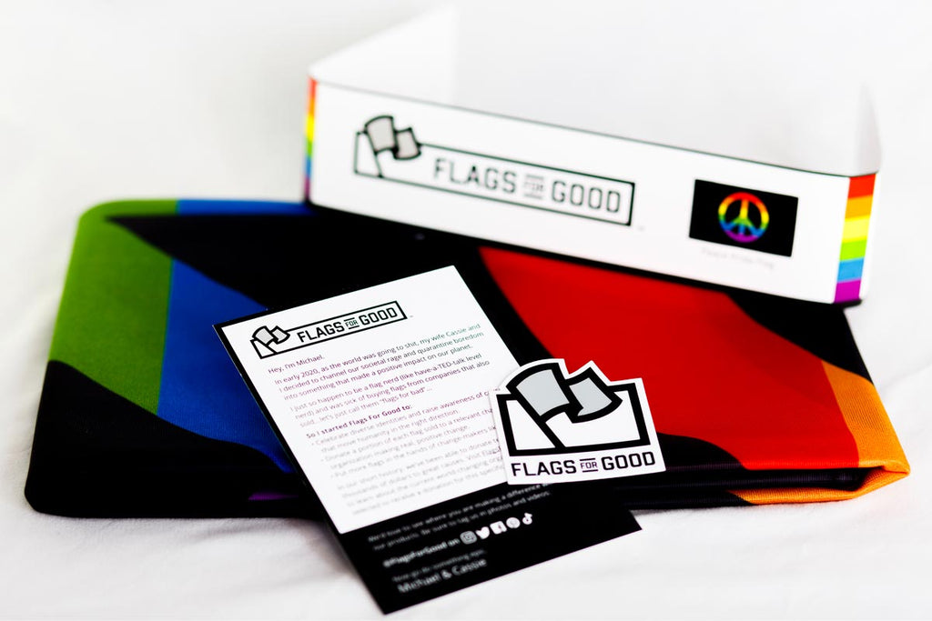 Rainbow Peace Sign Flag