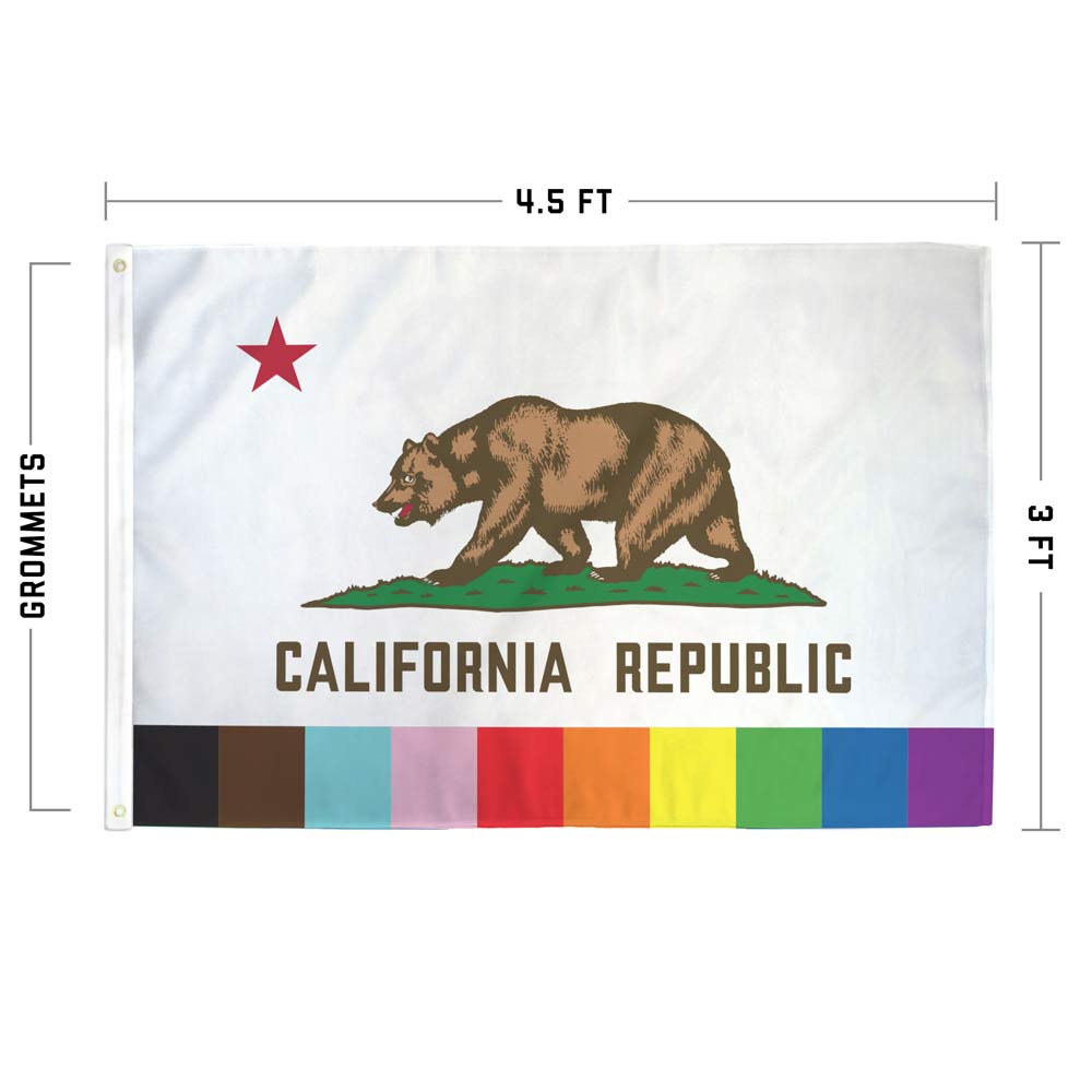 Rainbow California Pride Flag by Flags For Good