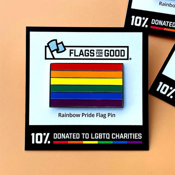 Rainbow Gay Pride Flag Enamel Pin by Flags For Good