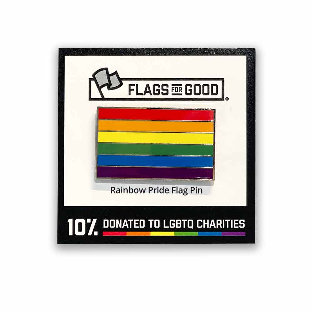 Rainbow Gay Pride Flag Enamel Pin by Flags For Good