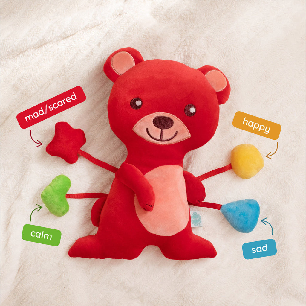 Red Bear SnuggleBuddies Emotions Plush by Generation Mindful