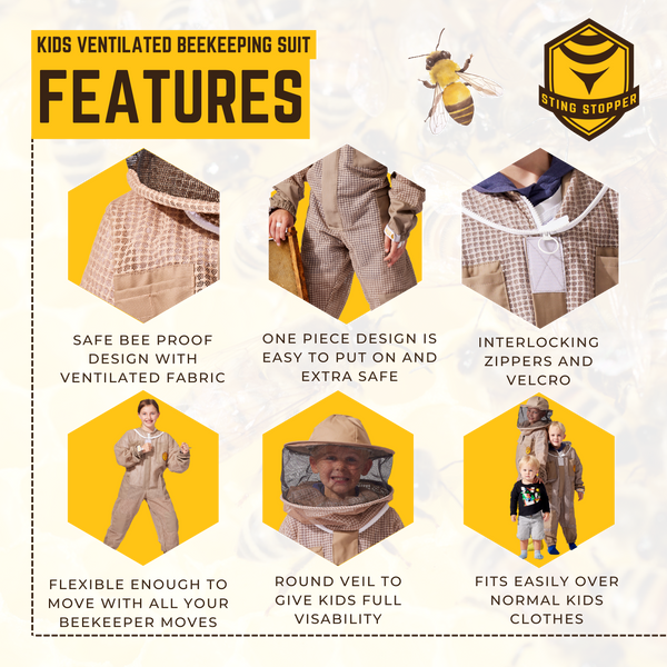 Sting Stopper Kids Ventilated Beekeeping Suit