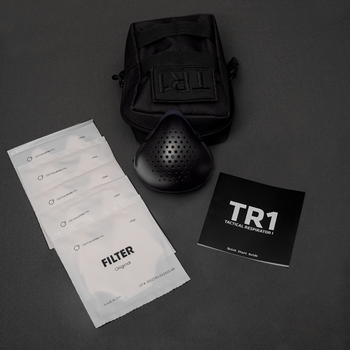 TR1 Respirator w/ Tactical Pouch & 5 O2 Filters by O2 Curve Shop