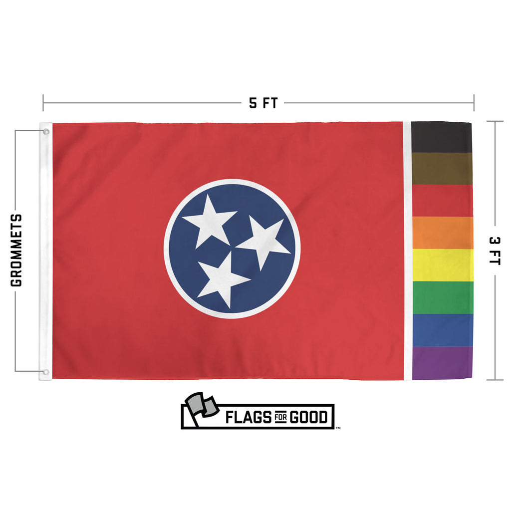 Rainbow Tennessee Pride Flag by Flags For Good