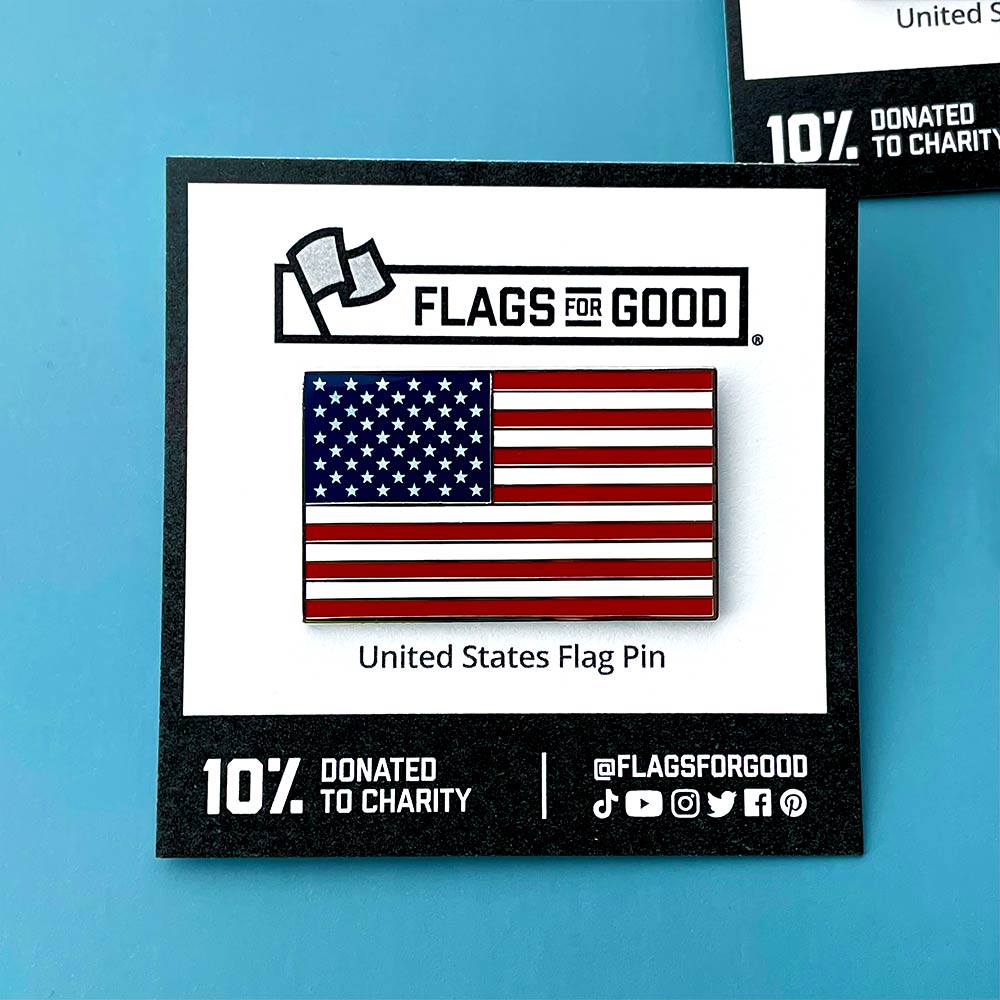United States Flag Enamel Pin by Flags For Good
