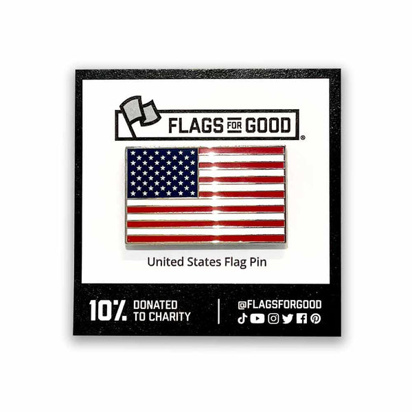 United States Flag Enamel Pin by Flags For Good