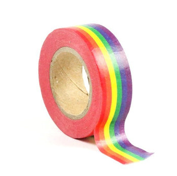 Vivid Rainbow Stripe Washi Tape | Gift Wrapping and Craft Tape by The Bullish Store