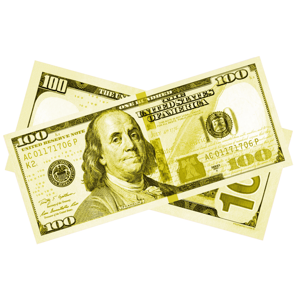 100x $100 New Series Yellow Bills by Prop Money Inc