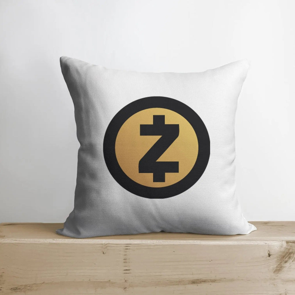 ZCash Pillow | Double Sided | Zcash Merch | Crypto Plush | Pillow Defi | Throw Pillows | Down Pillows | Crypto Pillows | Handmade in USA by UniikPillows