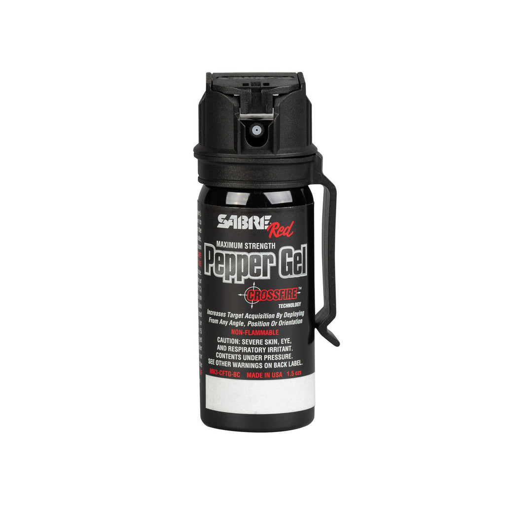 SABRE Crossfire Pepper Gel with Belt Clip for Personal Safety