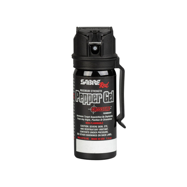 SABRE Crossfire Pepper Gel with Belt Clip for Personal Safety
