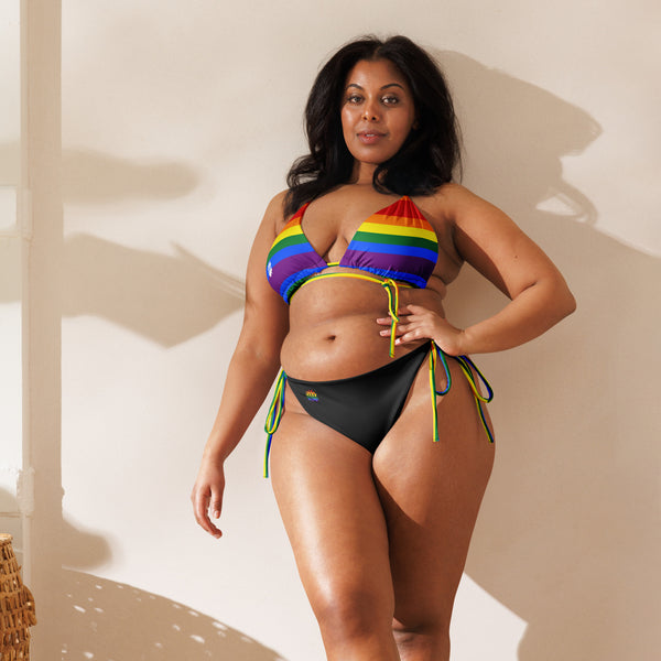 LGBTQ Porcupine All-over print recycled string bikini