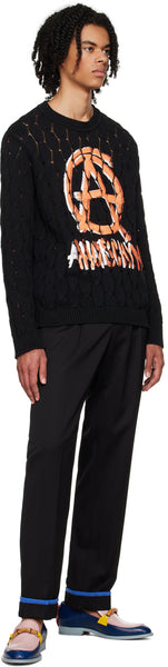 Black Anarchy Sweater by Moschino