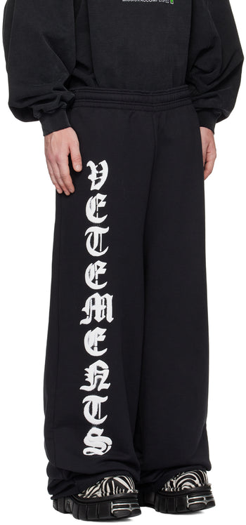 VETEMENTS Black Anarchy Sweatpants by Vetements