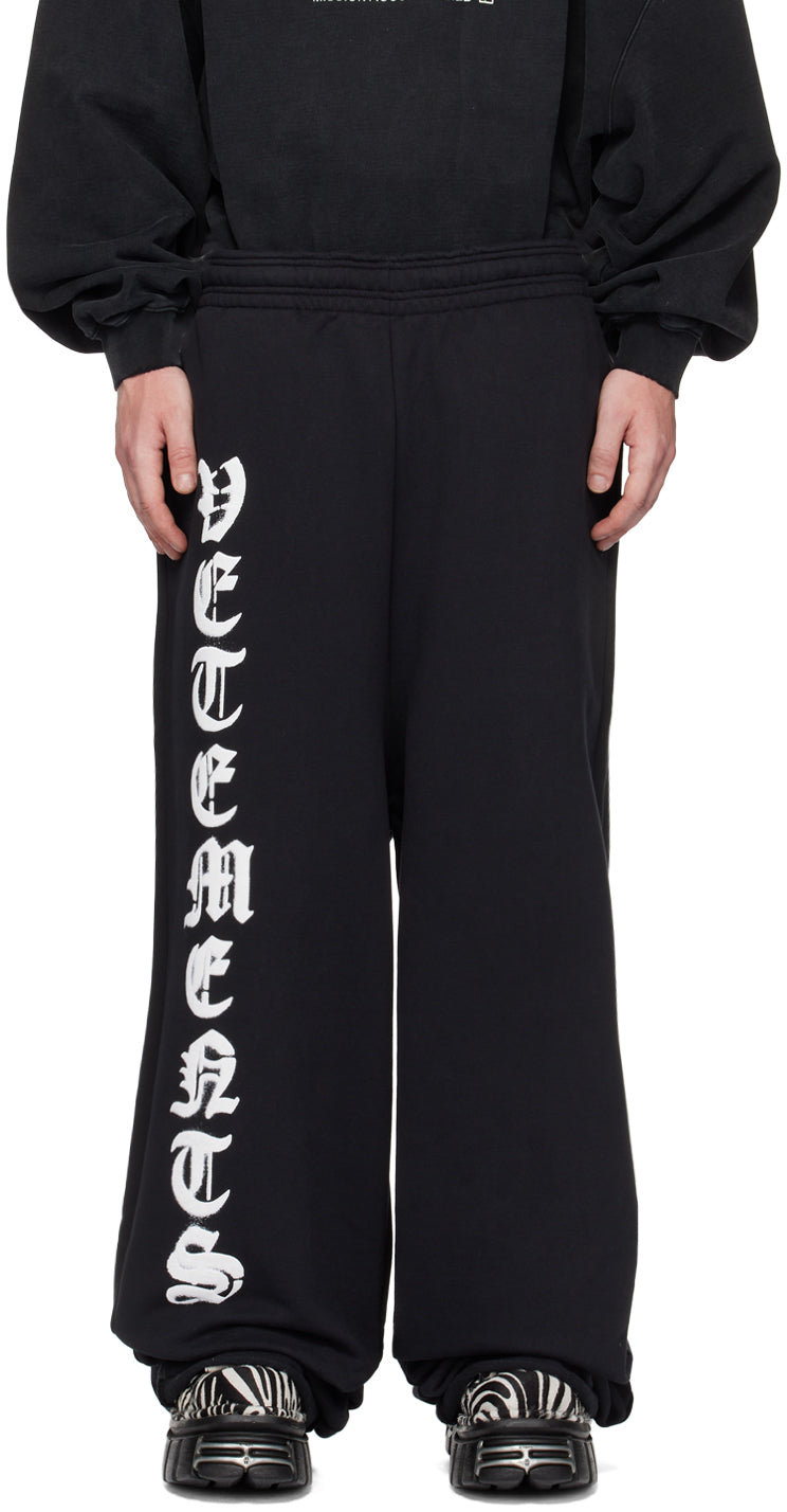 VETEMENTS anarchy logo sweatpant 訳あり black-anarchy-