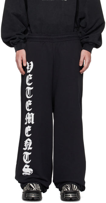 VETEMENTS Black Anarchy Sweatpants by Vetements