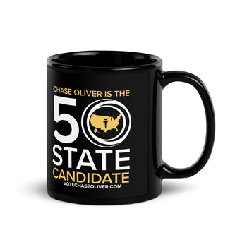 50 State Candidate - Chase Oliver Black Glossy Mug