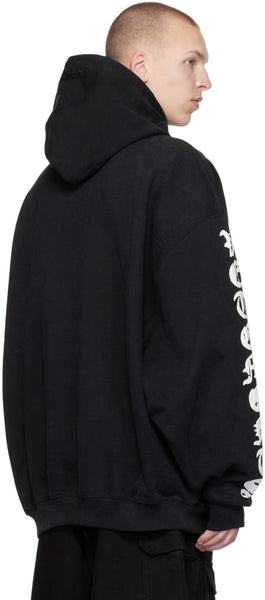 VETEMENTS Black Reverse Anarchy Hoodie by Vetements