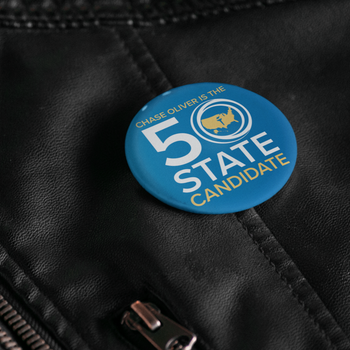 50 state candidate - Chase Oliver Buttons large 2.2'' (5-pack)