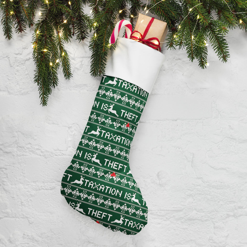 Taxation is Theft Christmas stocking