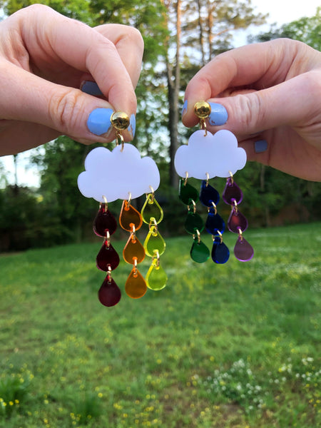 Translucent Pride Rainbow Earrings