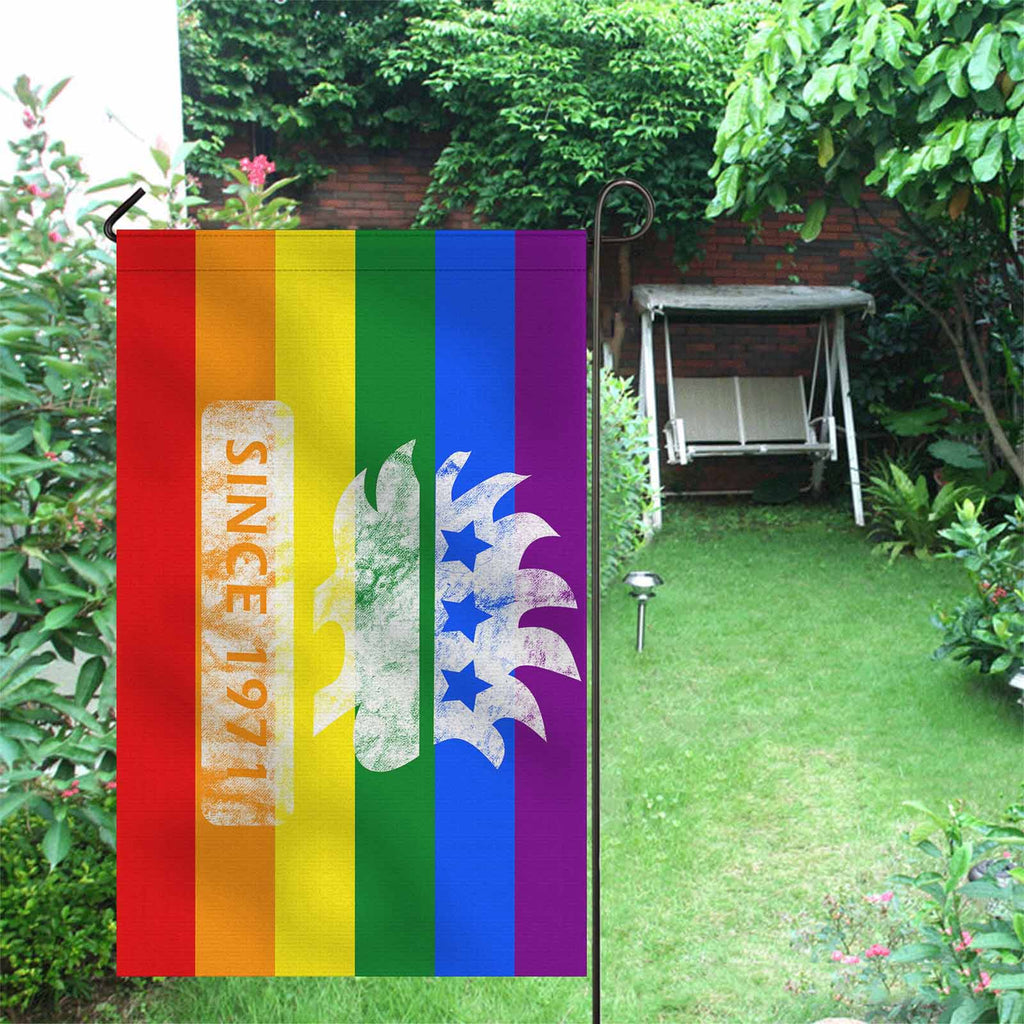 Libertarian Porcupine since 1971 LGBTQ Double Sided Flag 36" x 60"