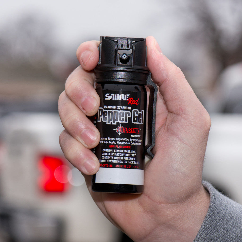 SABRE Crossfire Pepper Gel with Belt Clip for Personal Safety