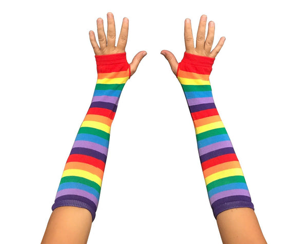 Rainbow Pride Fingerless Elbow Length Gloves by Fundraising For A Cause