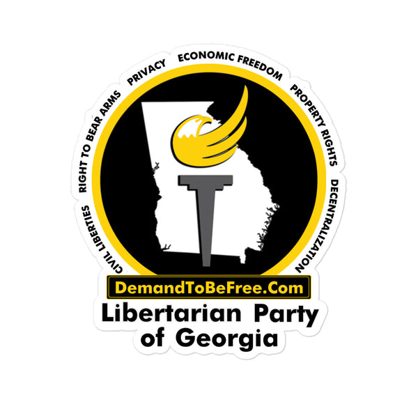 Libertarian Party of Georgia Bubble-free stickers - Proud Libertarian - Proud Libertarian