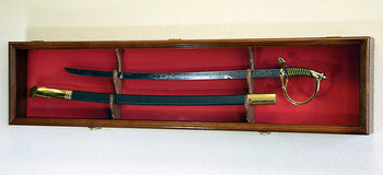 1 Sword Display Case Cabinet Stand Holder Wall Rack Box by The Military Gift Store