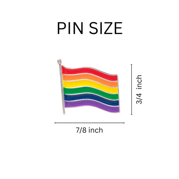 Large Rainbow Flag LGBTQ Pins by Fundraising For A Cause