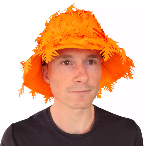 2-in-1 Leafy Face Mask and Bucket Hat (Adjustable, OSFM)