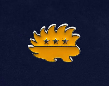 Pin: Libertarian Gold Porcupine - Proud Libertarian - Proud Libertarian