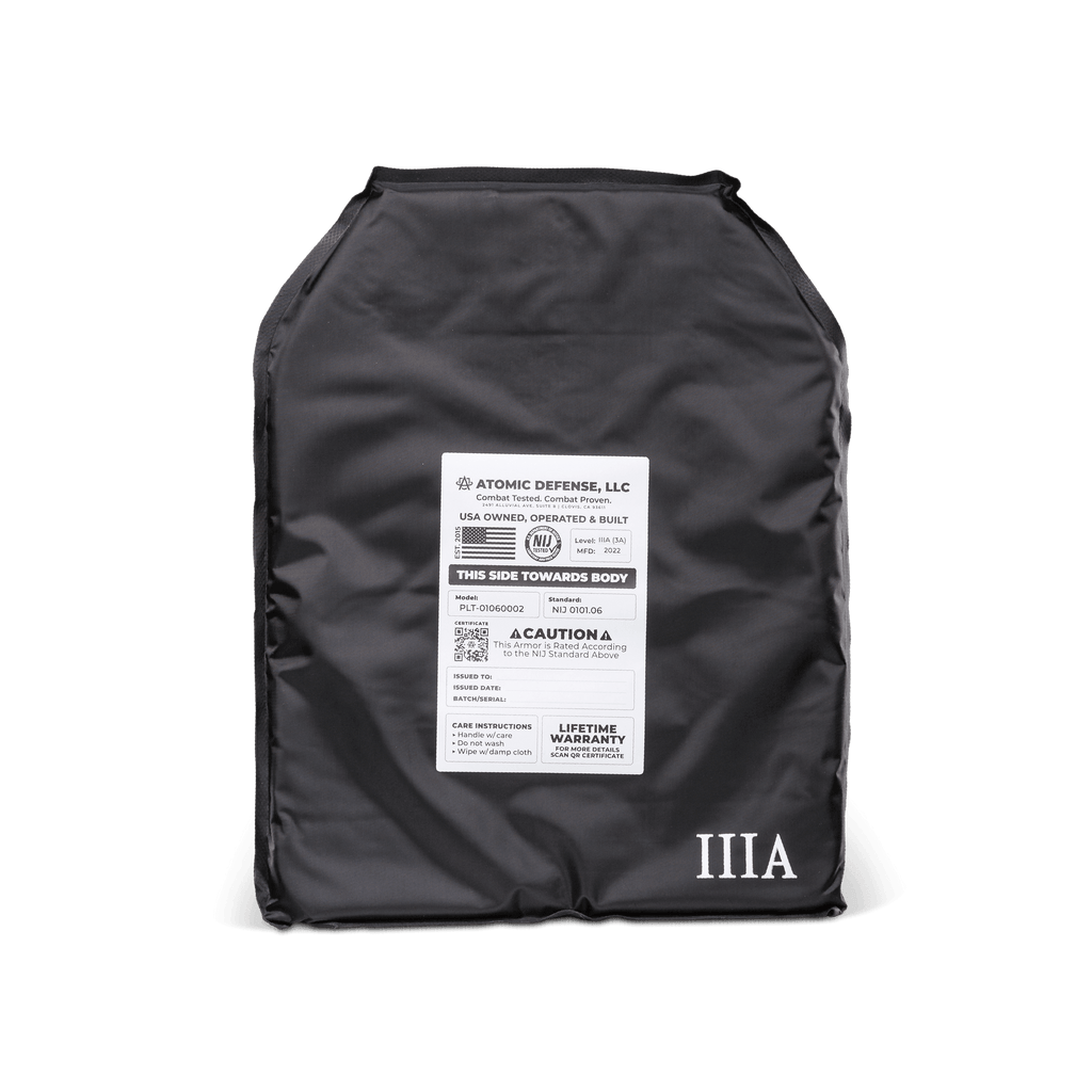 NIJ Level IIIA+ Body Armor Plates | ESAPI | Hard & Soft - Proud Libertarian - Atomic Defense