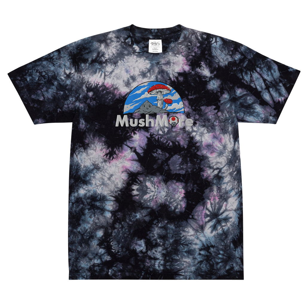 Mushmore Embroidered Oversized tie-dye t-shirt