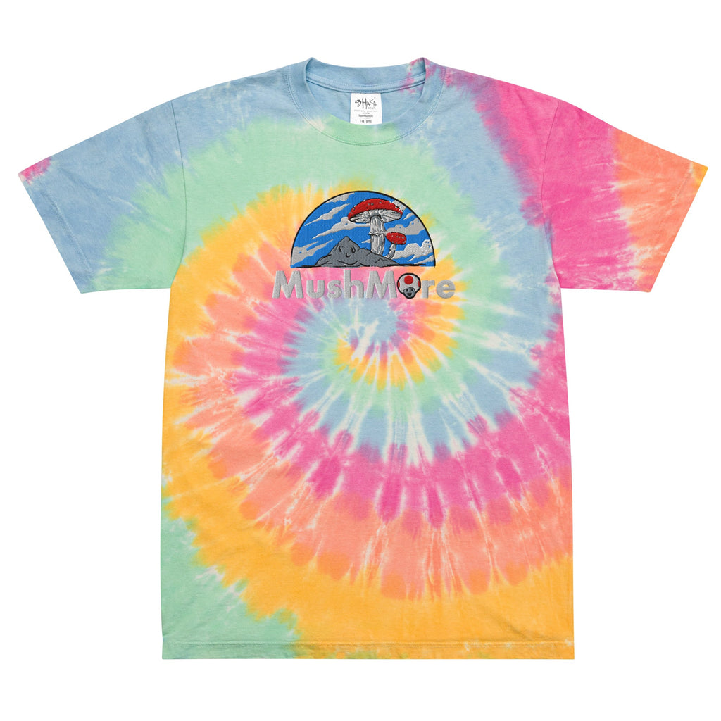 Mushmore Embroidered Oversized tie-dye t-shirt