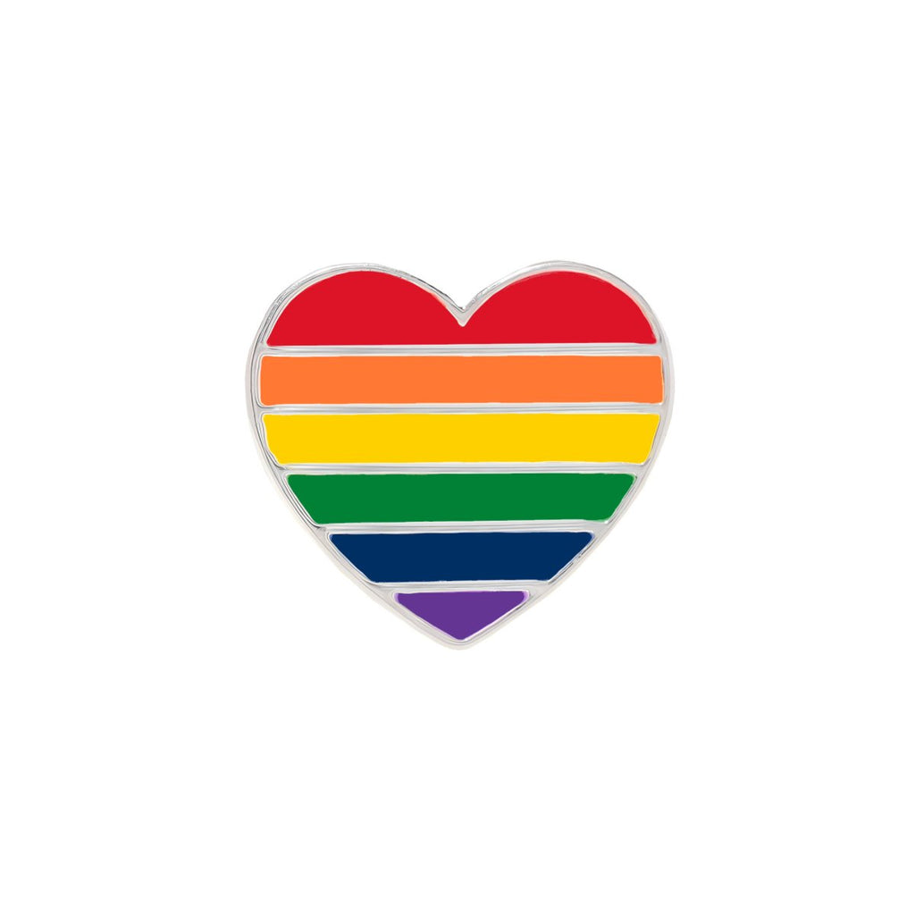 Rainbow Heart Gay Pride Pins by Fundraising For A Cause