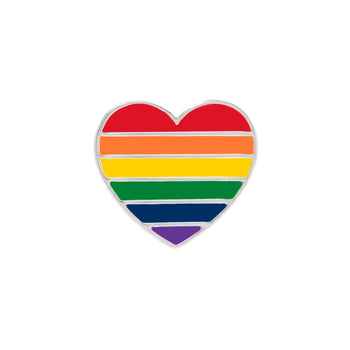 Rainbow Heart Gay Pride Pins by Fundraising For A Cause