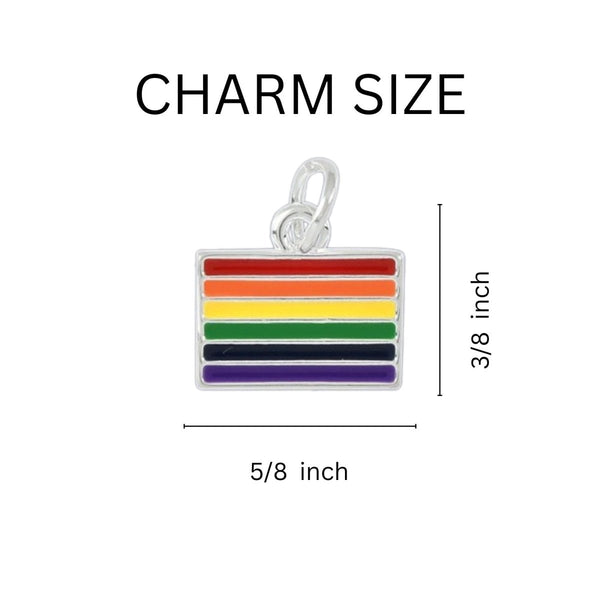 Rainbow Pride Rectangle LGBTQ Necklaces by Fundraising For A Cause