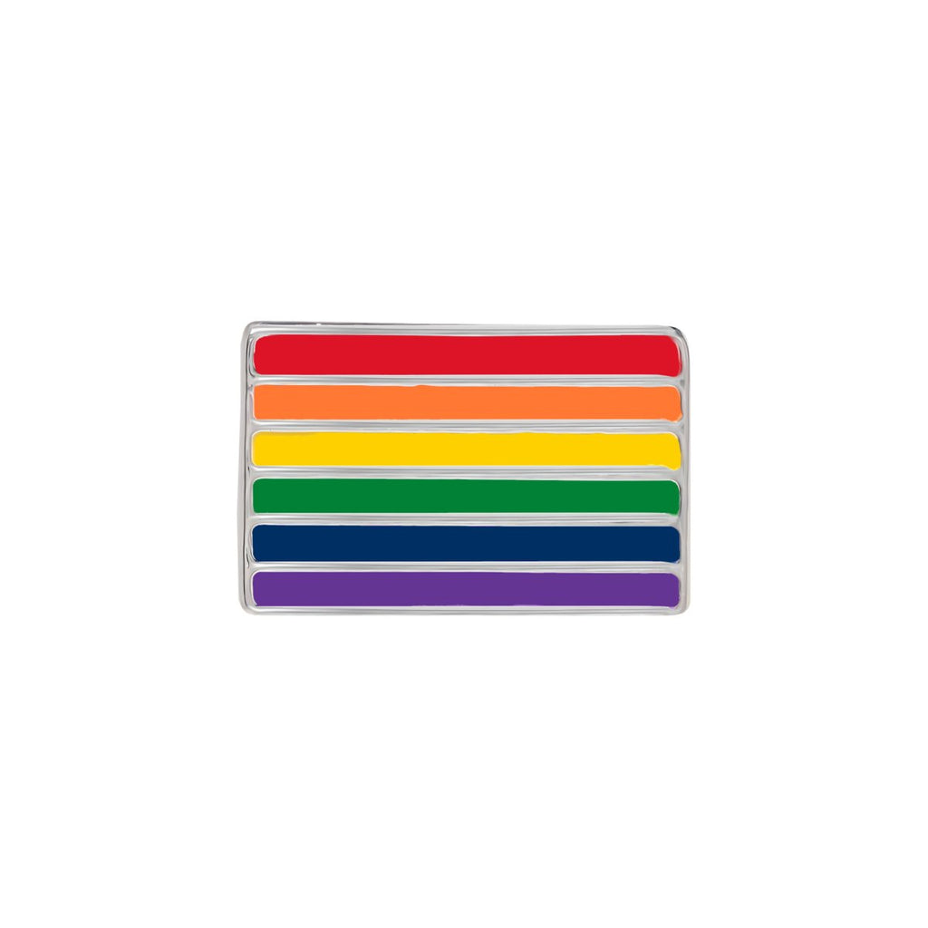 Rectangle Rainbow Pride Flag Pins by Fundraising For A Cause